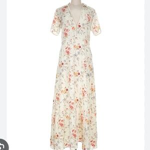 Excellent Condition 100% Silk Black Iris Dress